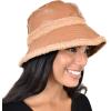 imageCC Womens Winter Faux Fur Teddy Style Reversible Fisherman Bucket HatToast Almond