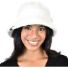 imageCC Womens Winter Faux Fur Teddy Style Reversible Fisherman Bucket HatWhite