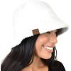 imageCC Womens Winter Faux Fur Teddy Style Reversible Fisherman Bucket HatWhite