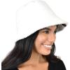 imageCC Womens Winter Faux Fur Teddy Style Reversible Fisherman Bucket HatWhite