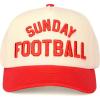 imageCC Embroidered TwoTone Trucker Snapback HatSunday Football RedBeige