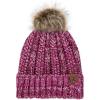 imageCC Exclusives Fuzzy Lined Knit Fur Pom Beanie Hat YJ8201 Hot Pink Mix