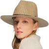 imageCC Fall Panama Hat WLeather Trim BandCamel
