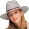 imageCC Fall Panama Hat WLeather Trim BandLt Mel Grey