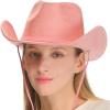 imageCC Faux Suede Cowboy Hat wChin StrapBurnt Logo Faux Suederose
