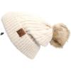 A Soft Cuff Mixed Cable Pattern-beige