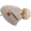 A Soft Cuff Mixed Cable Pattern-taupe