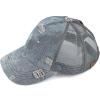 imageCC Hatsandscarf Ponytail caps Messy Buns Trucker Plain Baseball Cap BT8 Vintage Denim