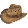 imageCC Ombre Open Weave Cowbay Hat with Braided TrimCoffee
