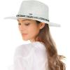 imageCC Panama Hat WRhinestone Trim BandWhite