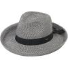 imageCC Panama Sun Hat  Rolled Edge Fedora Style with Trim Band ampamp UPF 50 UV ProtectionBlack Multi