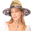 imageCC Paradise Ocean Print Bamboo Lifeguard Hat with Adjustable Strap  for UnisexTropical Hibiscus