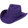 imageCC Sparkly Sequin Cowboy Hat with Suede String Trim Purple