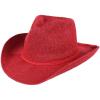 imageCC Sparkly Sequin Cowboy Hat with Suede String Trim Red