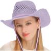 imageCC Sun Straw Western Cowboy Hat Hard Shape Paper Lavender