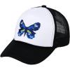Abstract Blue Butterfly  Black