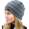 imageCC Unisex Chunky Soft Stretch Cable Knit Warm Fuzzy Lined Skully BeanieWinter Mint