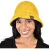 imageCC Unisex Winter Cable Knit Packable Vintage Cloche Bucket HatMustard