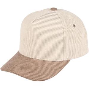 imageCC Beige Two Tone CanvasCorduroy Snapback Trucker Hat for UnisexBeige  Corduroy