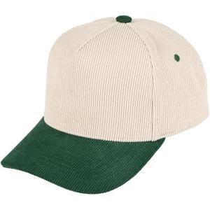 imageCC Beige Two Tone CanvasCorduroy Snapback Trucker Hat for UnisexGreen  Corduroy