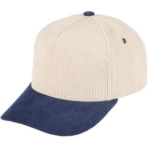 imageCC Beige Two Tone CanvasCorduroy Snapback Trucker Hat for UnisexNavy  Corduroy
