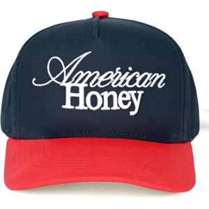 imageCC Embroidered TwoTone Trucker Snapback HatAmerican Honey RedNavy