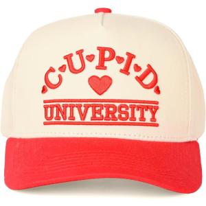 imageCC Embroidered TwoTone Trucker Snapback HatCupid University RedBeige