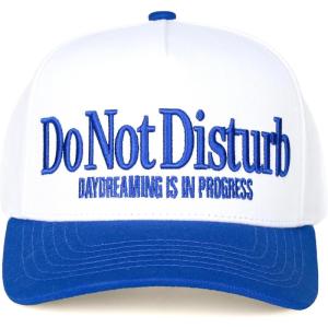 imageCC Embroidered TwoTone Trucker Snapback HatDo Not Disturb BlueWhite