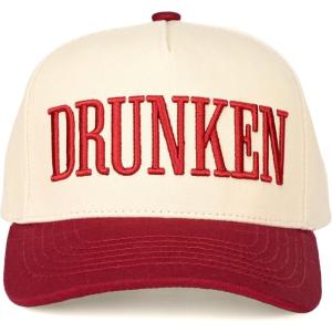 imageCC Embroidered TwoTone Trucker Snapback HatDrunken BurgundyBeige