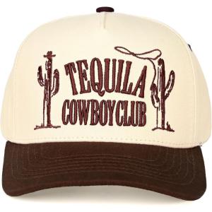 imageCC Embroidered TwoTone Trucker Snapback HatTequila Cowboy Club Brown