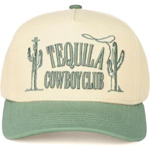 imageCC Embroidered TwoTone Trucker Snapback HatTequila Cowboy Club Sage