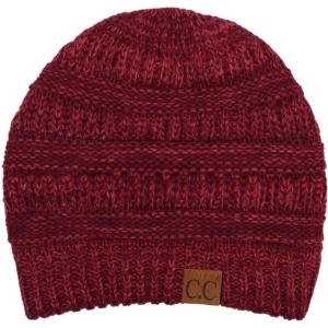 imageCC Exclusives Cable Knit Beanie2 Tone Burgundy