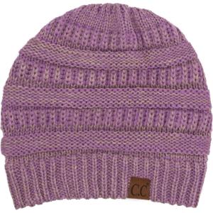 imageCC Exclusives Cable Knit Beanie2 Tone LilacDk Beige