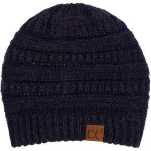 imageCC Exclusives Cable Knit Beanie2 Tone NavyDk Grey