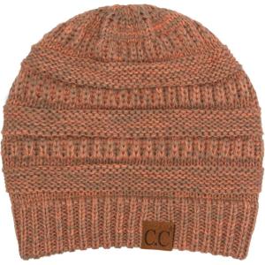 imageCC Exclusives Cable Knit Beanie2 Tone OrangeTaupe