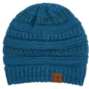 imageCC Exclusives Cable Knit Beanie2 Tone TealBlue