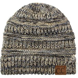 imageCC Exclusives Cable Knit BeanieCamel Grey17 Mix