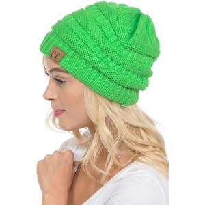 imageCC Exclusives Cable Knit BeanieNeon Lime