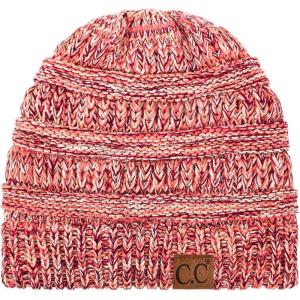 imageCC Exclusives Cable Knit BeaniePeach Burgundy16 Mix