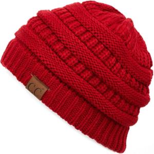 imageCC Exclusives Cable Knit BeanieRedsolid