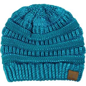 imageCC Exclusives Cable Knit BeanieTeal Metallic