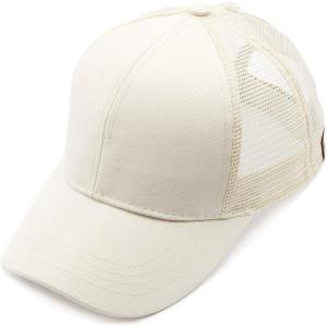 imageCC Hatsandscarf Ponytail caps Messy Buns Trucker Plain Baseball Cap BT6Beige