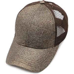 imageCC Hatsandscarf Ponytail caps Messy Buns Trucker Plain Baseball Cap BT6Glittersmoky Topaz