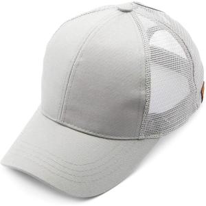 imageCC Hatsandscarf Ponytail caps Messy Buns Trucker Plain Baseball Cap BT6Grey