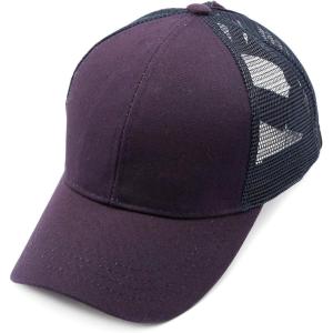 imageCC Hatsandscarf Ponytail caps Messy Buns Trucker Plain Baseball Cap BT6Navy