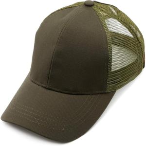 imageCC Hatsandscarf Ponytail caps Messy Buns Trucker Plain Baseball Cap BT6Olive