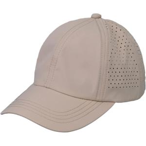 imageCC Laser Cut CrissCross Elastic Band Unisex Baseball Cap BAB8036Beige