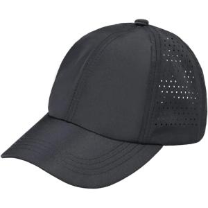 imageCC Laser Cut CrissCross Elastic Band Unisex Baseball Cap BAB8036Black