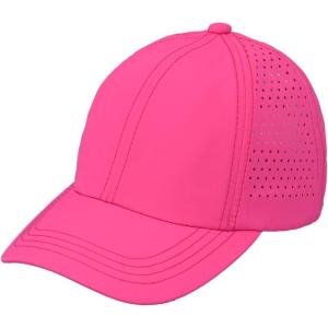 imageCC Laser Cut CrissCross Elastic Band Unisex Baseball Cap BAB8036Hot Pink