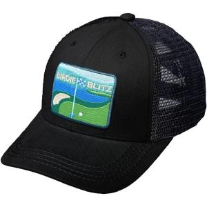 imageCC Mens Embroidered Patch Trucker Mesh Back Adjustable Snapback Baseball CapBirdie  Black